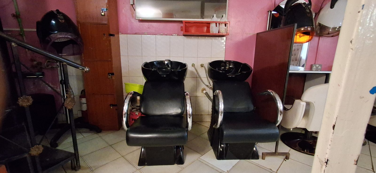 The wash stations